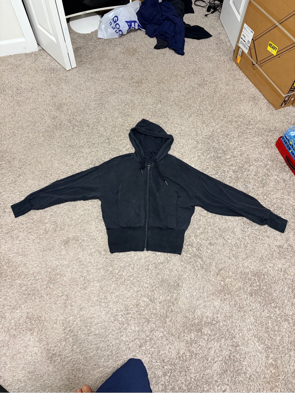 Athleta Black Women's Zip-Up Hoodie Jacket